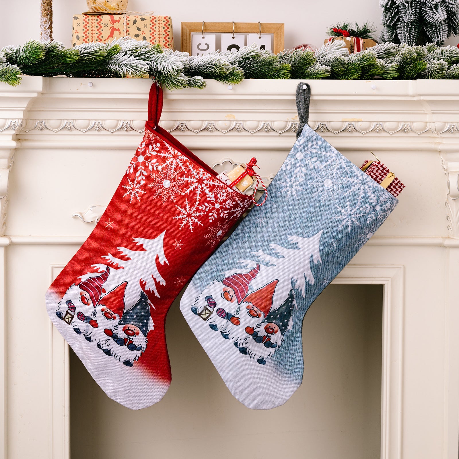 Christmas Decorations Rudolf Printed Christmas Socks Children&