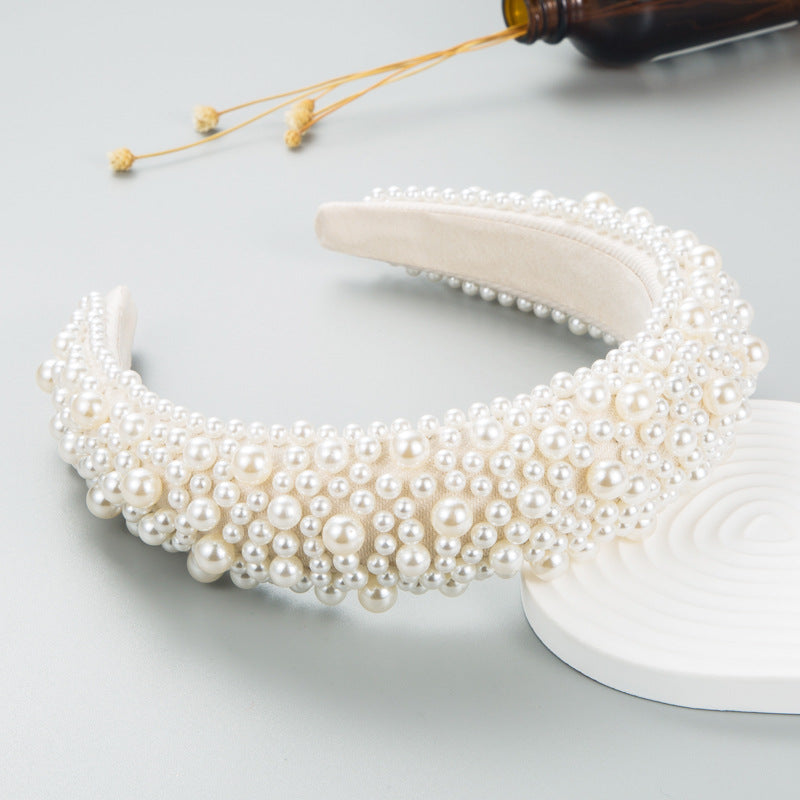 Hair Hoop Baroque Sponge Pearl Hair Accessories Women&