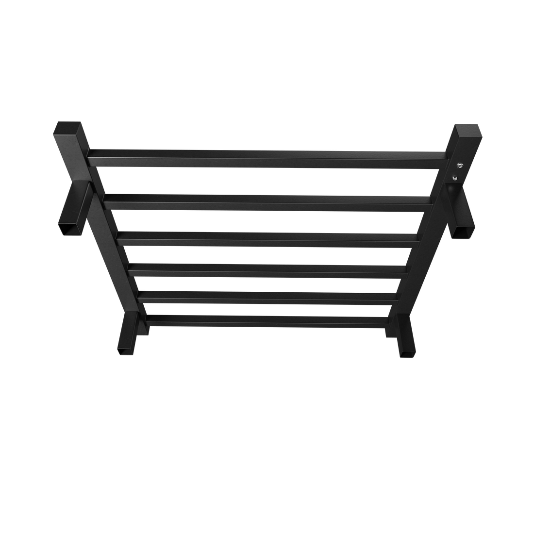Towel Warmer 6 Bar Electric Heated Towel Rack Wall Mount Plug-in/Bath Towel Heater Matt-Black - Timer