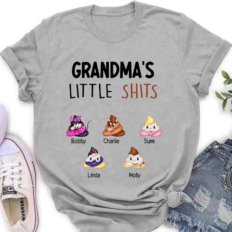 Personalized Funny Shirt/Hoodie - Gift Idea For Mom/Dad/Grandpa/Grandma - Up to 5 Kids - Grandma&