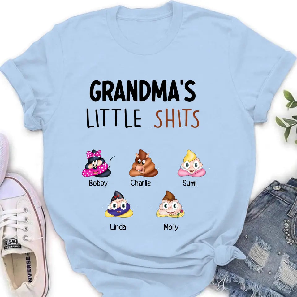 Personalized Funny Shirt/Hoodie - Gift Idea For Mom/Dad/Grandpa/Grandma - Up to 5 Kids - Grandma&