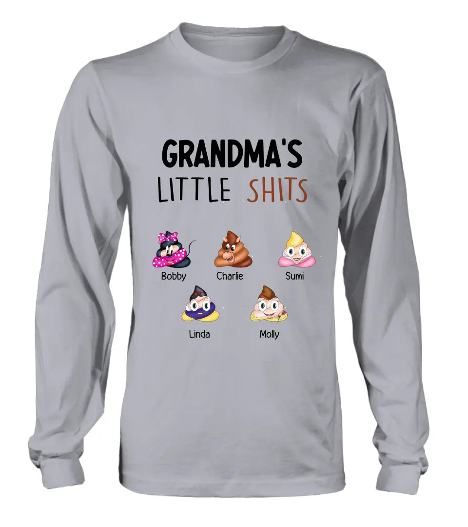 Personalized Funny Shirt/Hoodie - Gift Idea For Mom/Dad/Grandpa/Grandma - Up to 5 Kids - Grandma&