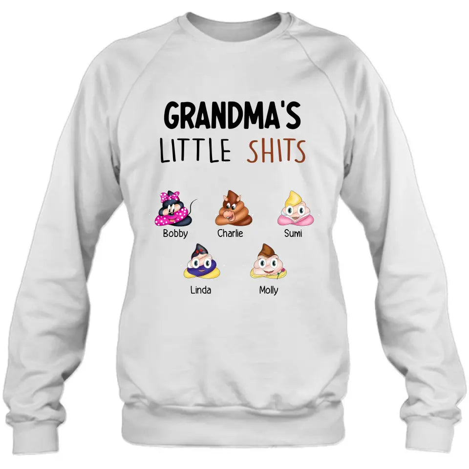 Personalized Funny Shirt/Hoodie - Gift Idea For Mom/Dad/Grandpa/Grandma - Up to 5 Kids - Grandma&