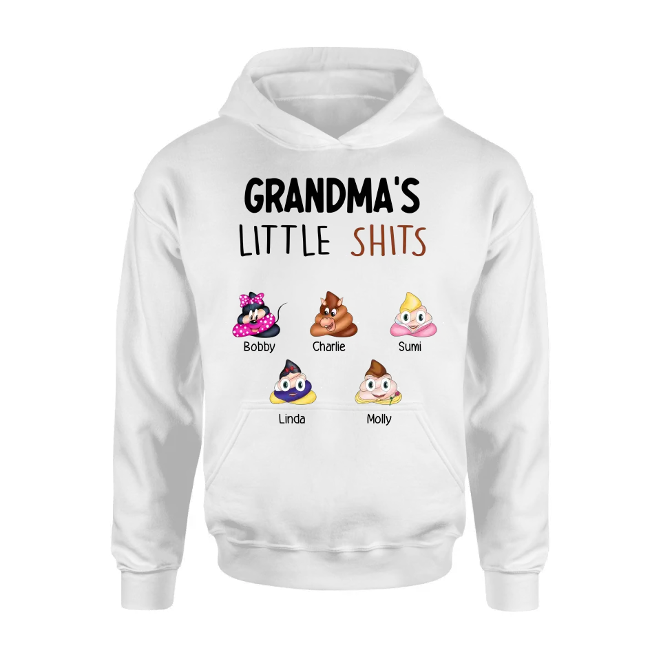 Personalized Funny Shirt/Hoodie - Gift Idea For Mom/Dad/Grandpa/Grandma - Up to 5 Kids - Grandma&