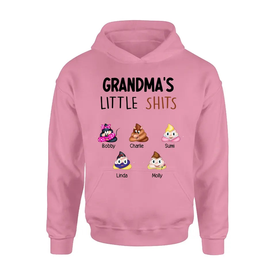 Personalized Funny Shirt/Hoodie - Gift Idea For Mom/Dad/Grandpa/Grandma - Up to 5 Kids - Grandma&