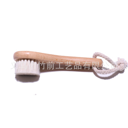 Baby hair comb round head beech wood baby bath brush children&