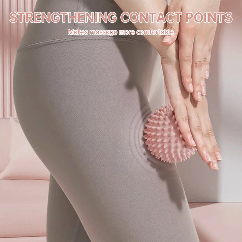 Durable sport massage ball. Spiky design for myofascial release, deep - tissue work, trigger points, muscle recovery &amp; pain reli