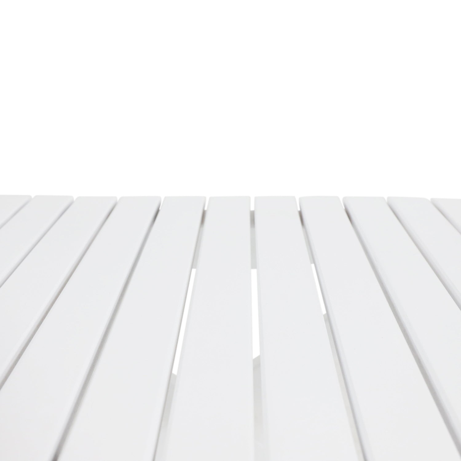 Outdoor Folding Wooden Side Table, White, 15"D x 22.75"W x 18.25"H