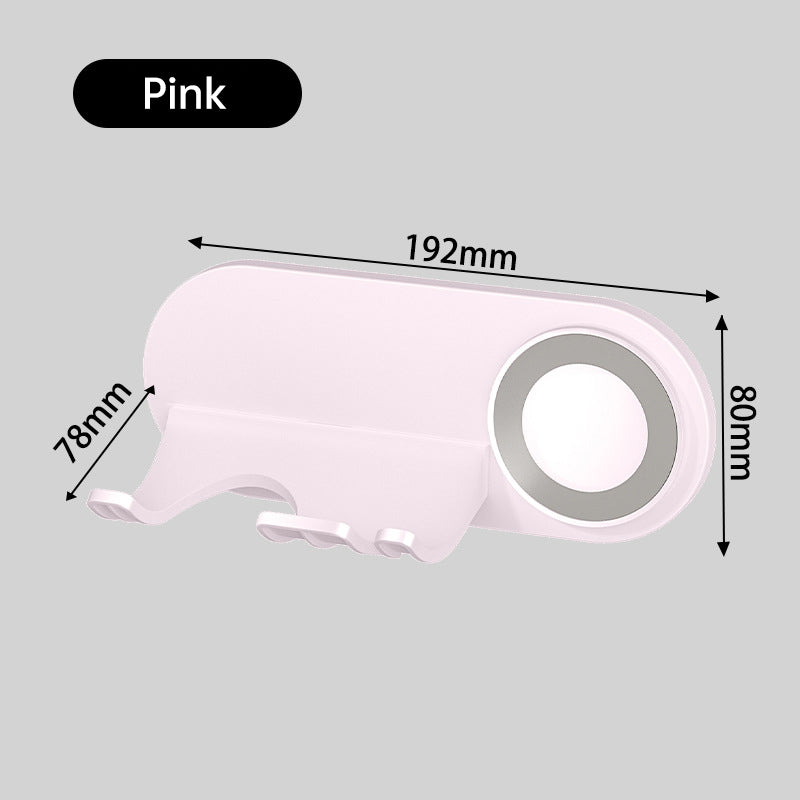 No - drill Magnetic Hair Dryer Wall Mount. Synthetic plastic, for Dyson/Leihen/Kexi. Colors: gray &amp; white