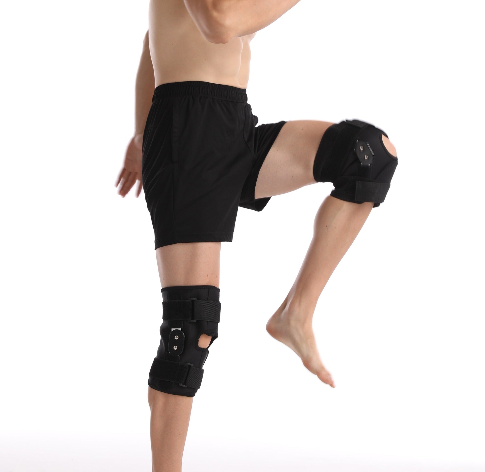 1Pcs Aluminum Alloy Bracket Support Knee Pad Magic Belt Compression Knee Pad Hinge Hinge Fixed Knee Pad