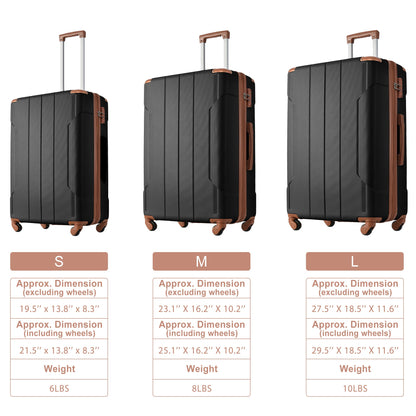 Hardshell Luggage Spinner Suitcase with TSA Lock Lightweight Expandable 24&