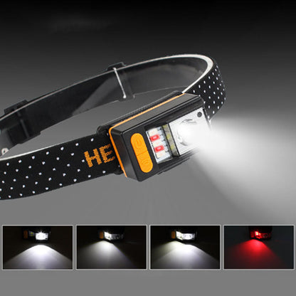 Strong Light Induction Headlight Night Fishing Light Rechargeable Head-Mounted Outdoor Headlight Led Waterproof Fishing Light COB