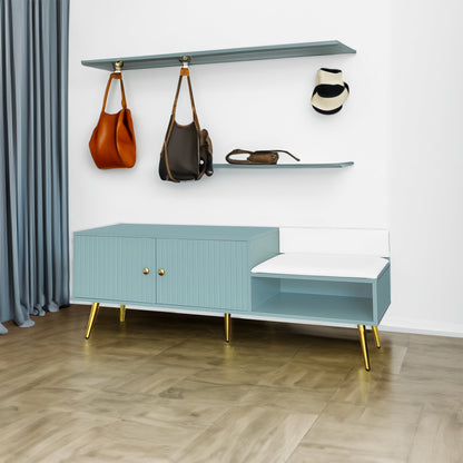 Shoe Storage Bench Tiffany Blue