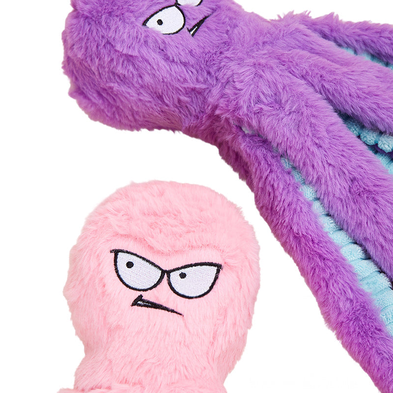 Octopus - shaped indestructible plush dog toy, squeaky &amp; bite - resistant, pet toy supplies