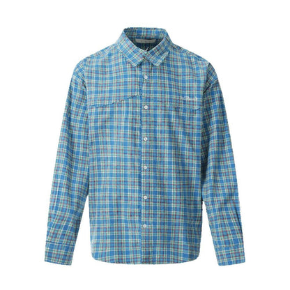 Plaid Long Sleeve Shirt Men&