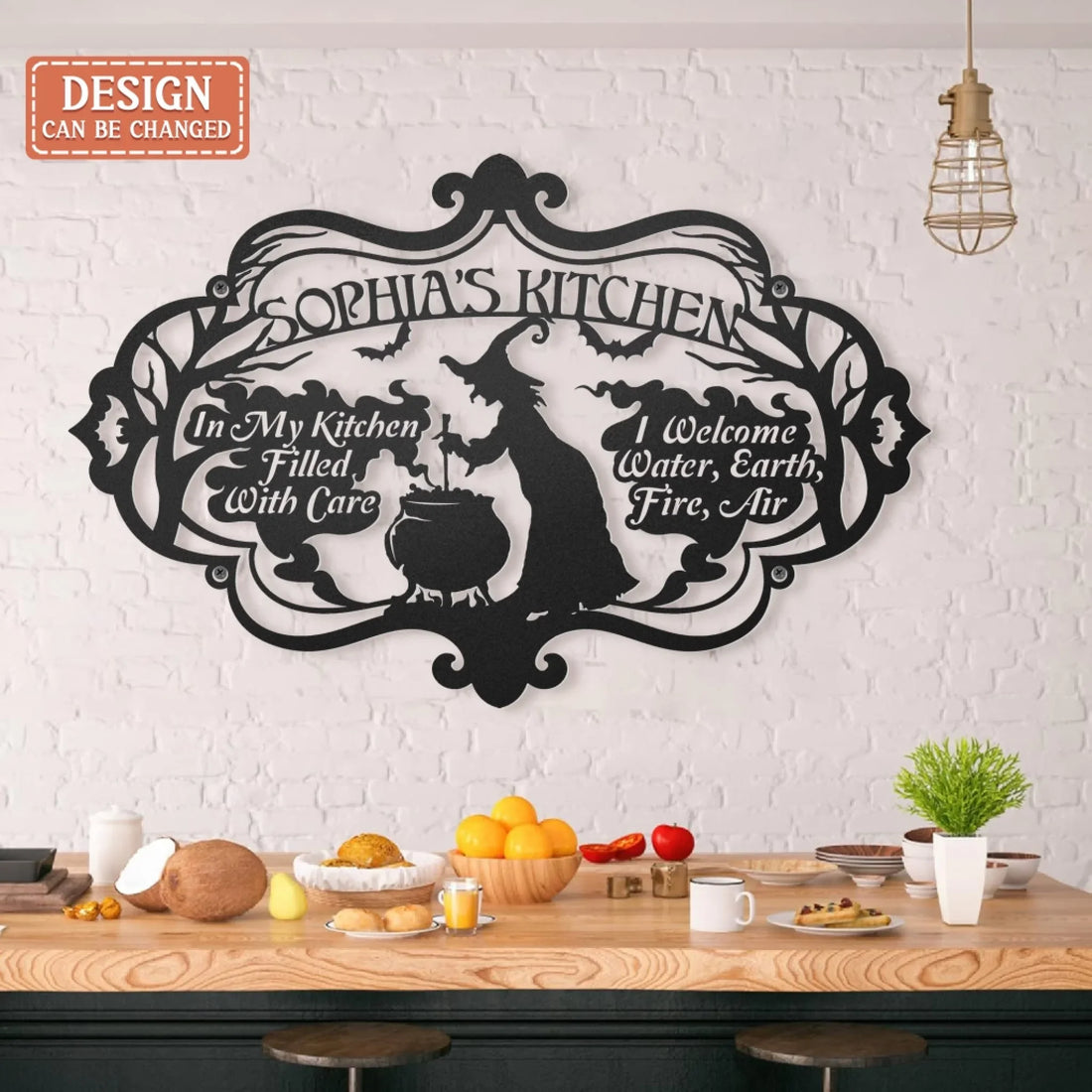 Personalized Witch Kitchen Metal Sign - Gift Idea For Witch Lover - In My Kitchen Filled With Care