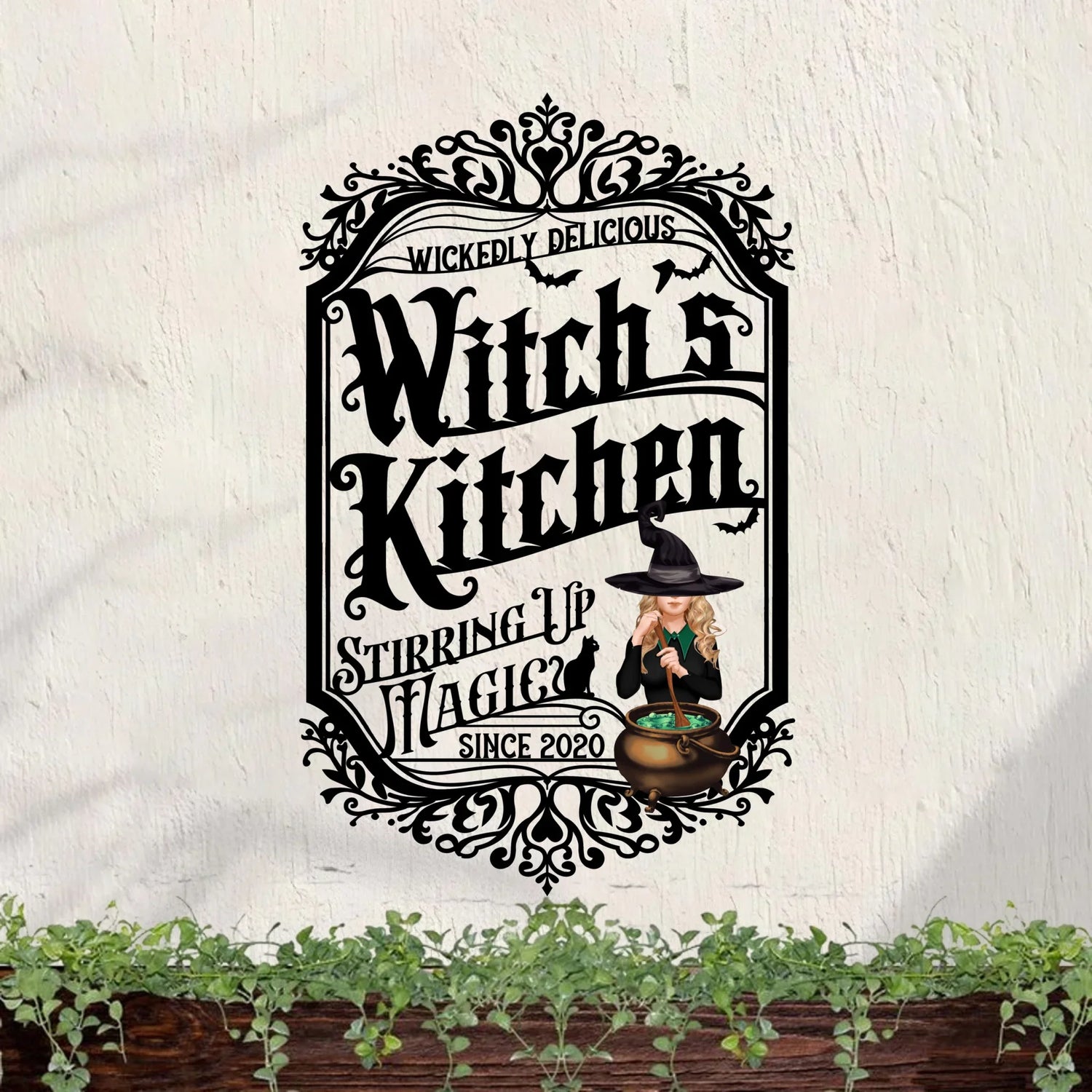 Personalized Witch Kitchen Metal Sign - Gift Idea For Witch Lover - Wickedly Delicious