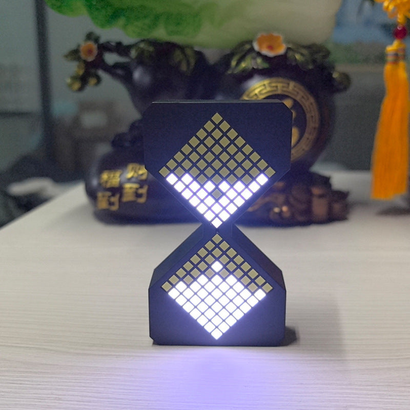 Cyber-style LED electronic sand timer: gravity-sensing, 1-30min countdown, tech decompression toy
