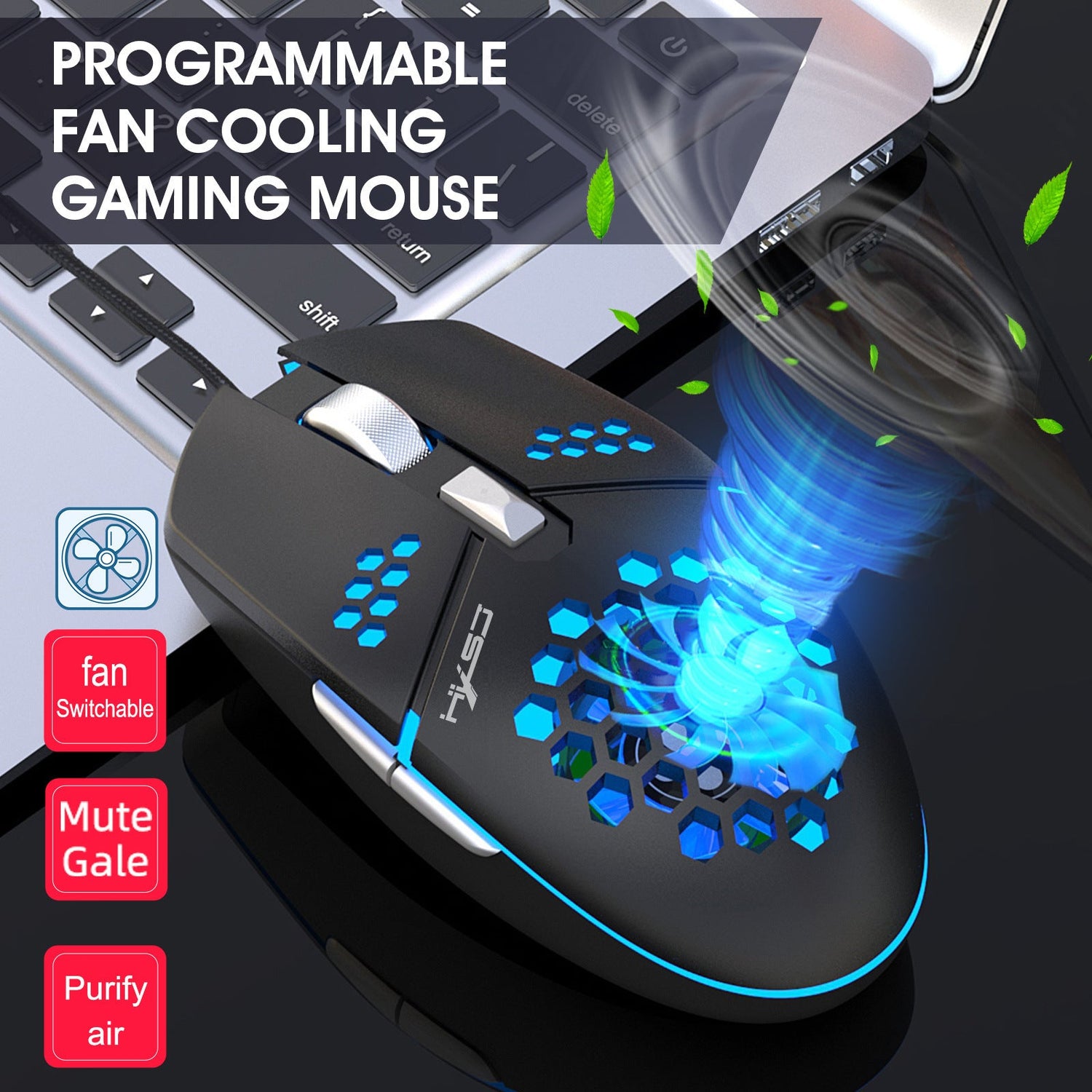 J400 Wired Gaming Mouse 8000DPI