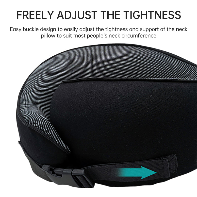 Memory Foam Neck Travel Pillow: Soft, 360° Head Support, for Home, Plane &amp; Car
