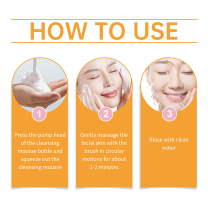 Turmeric Cleansing Mousse For Gentle Cleansing Of Facial Skin Pores Cleanser Moisturizing Skin Care