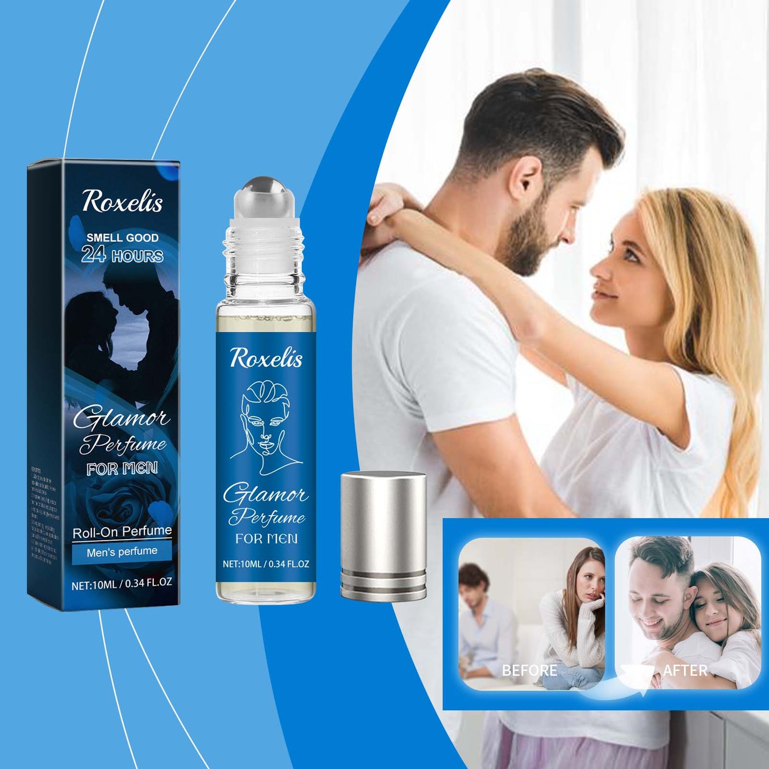 Glamor Perfume For Men, Lasting Fragrance Portable Men&
