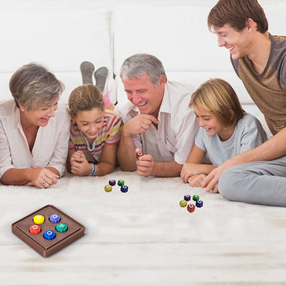 New Korean Gonggi Game Set with 5 Stones &amp; Round Case.