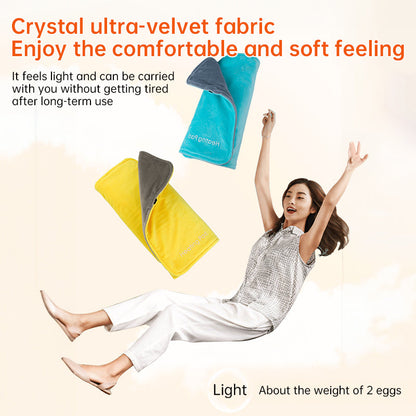 **5V USB grey heating pad (19.6x11.8") with 59" cable for cramps &amp; back pain, works as mini heated blanket.**