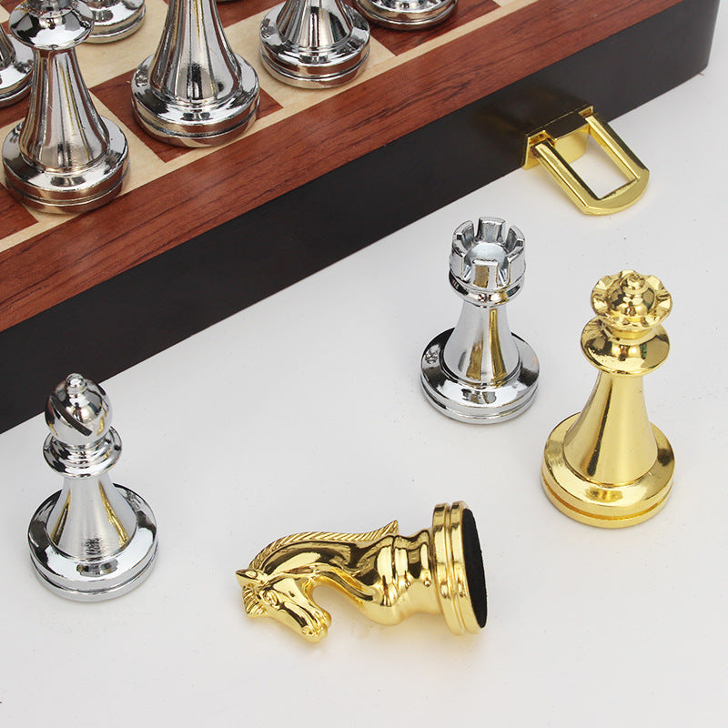 High end international chess set folding chessboard gift chess pieces children&