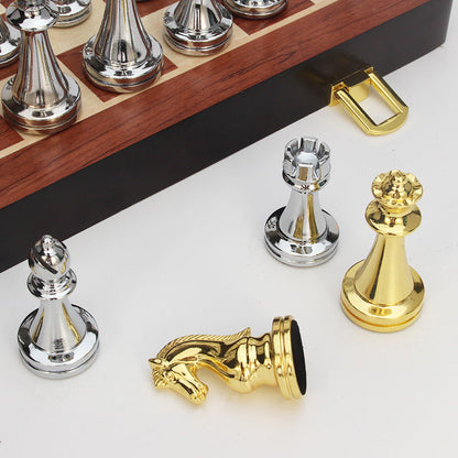 High end international chess set folding chessboard gift chess pieces children&