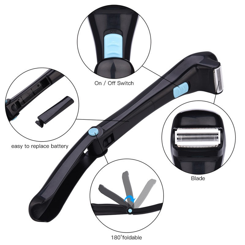 Back shaver handle foldable shaver Men&