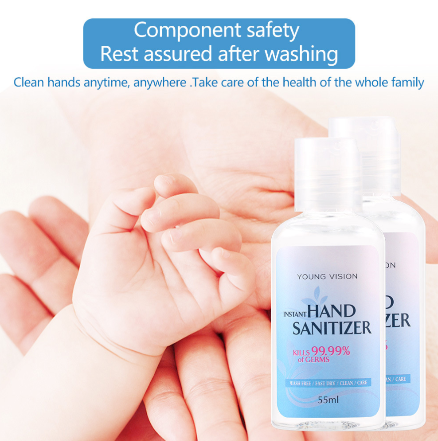 55ml Anti Virus Alcohol Hand Sanitizer Anti Bacteria Moisturizing Aloe Vera Hand Wash Disinfectant Gel Disposable Soap Skin Care