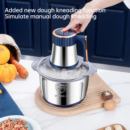 Electric Meat Grinders, 5L Food Processor, Stainless Steel Multifunctional Vegetable Slicer, Kitchen Chopper &amp; Mixer