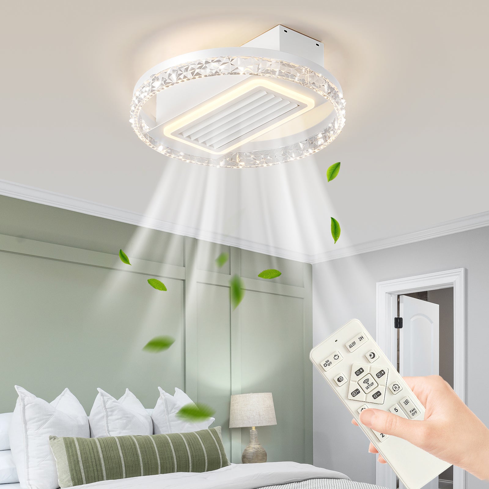 Bladeless LED Fan Lamp