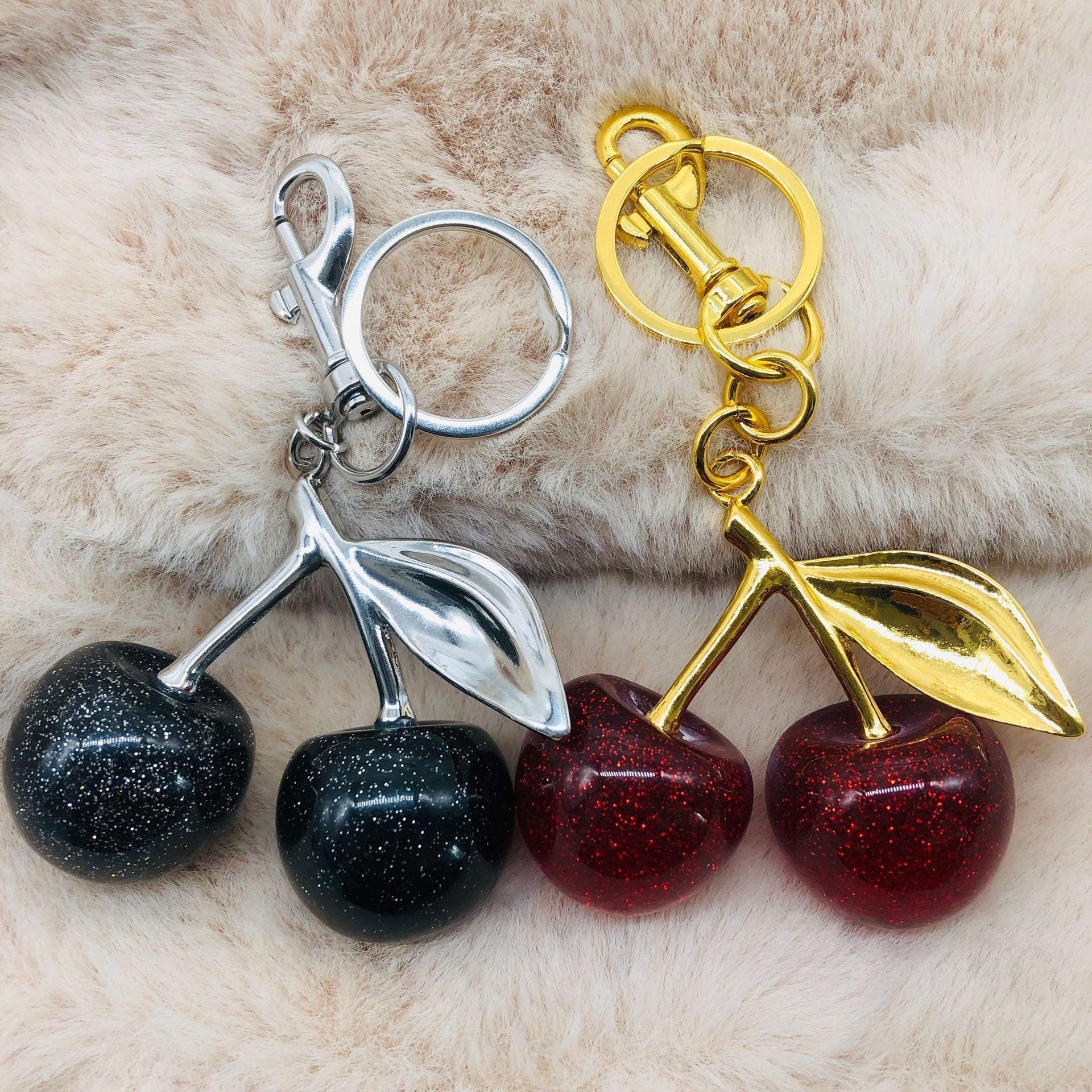 Cherry car keychain high-end women&