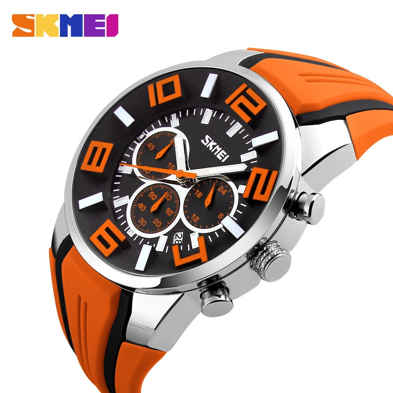 SKMEI 9128 Watches Men Luxury Brand Chronograph Men Sports Watches Waterproof Male Clock Quartz Men&