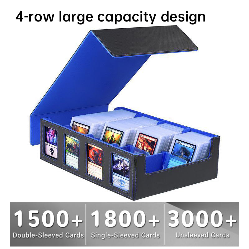 Large-capacity 3000+ Tabletop Game Card Storage Box - Yu-Gi-Oh! &amp; Pokémon Flip-Top Card Case