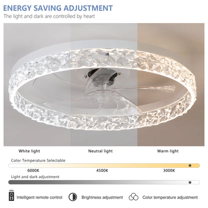 Acrylic Dimmable Ceiling Fan Light