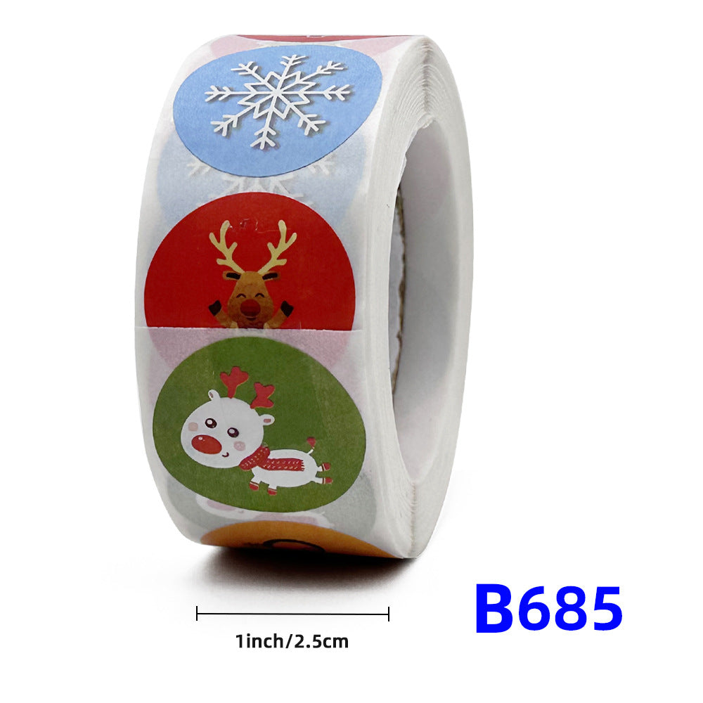 Christmas gift stickers decorative sealing sticker Merry Christmas Reward Self-adhesive labels Children&