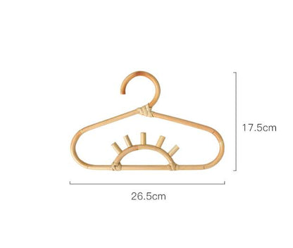1pcs Handmade Vine Clothes Hanger Indonesian Vine Weaving Moon Sun Rainbow Style Children&