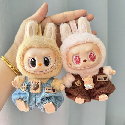 [Clothes Only] 1st/2nd generation Labubu clothes pendant Labubu sitting party baby clothes teddy bear suspenders cute pants