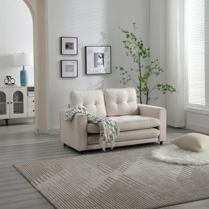 3 Fold Sofa Convertible Futon Couch sleeper sofabed Space saving loveseat Dark Gray &amp; Light Gray &amp; Beige