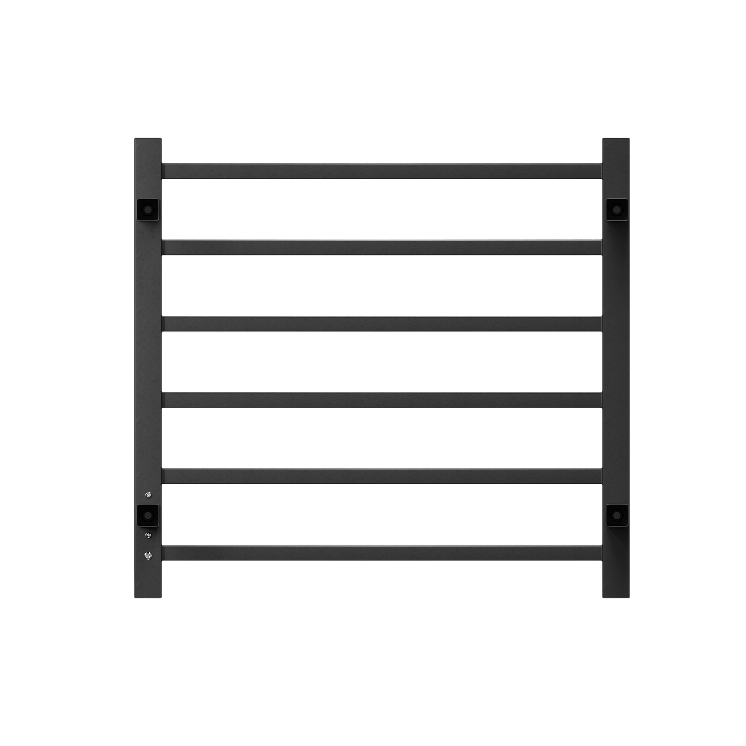 Towel Warmer 6 Bar Electric Heated Towel Rack Wall Mount Plug-in/Bath Towel Heater Matt-Black - Timer