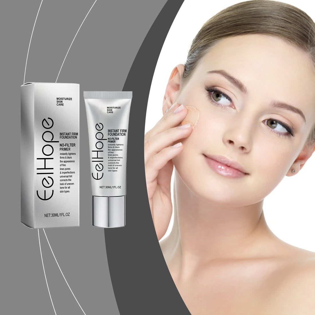 Moisture Concealer Foundation, Long-Lasting Moisturizing And Refreshing Moisturizing Light Skin Care Foundation
