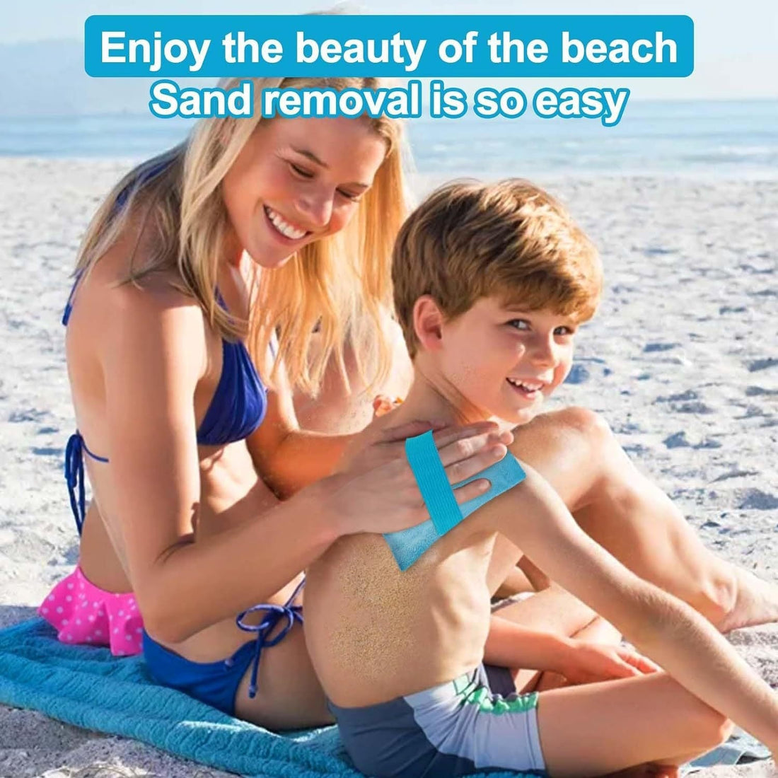 Palksky  Sand Cleaning Gloves Beach Sand Cleaning Bag Easily remove the sand stuck to your baby&