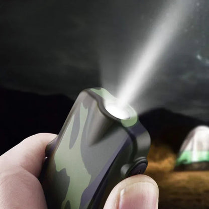 Outdoor Dual Plasma Arc Lighter With Flashlight Waterproof USB Electric Cigarette Lighter Hiking Starter Turbo lighter Men Gifts