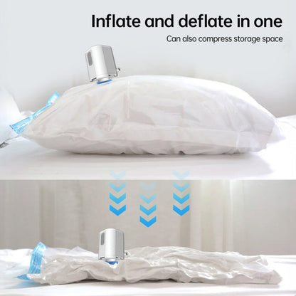 Mini Electric Pump for Inflating/Deflating Air Mattresses &amp; Swimming Rings, Portable for Camping