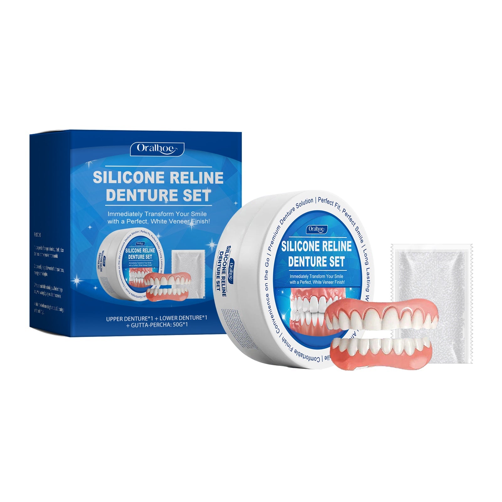 Denture Set Enhances Smile Appearance And Comfort Material Complete Denture Set