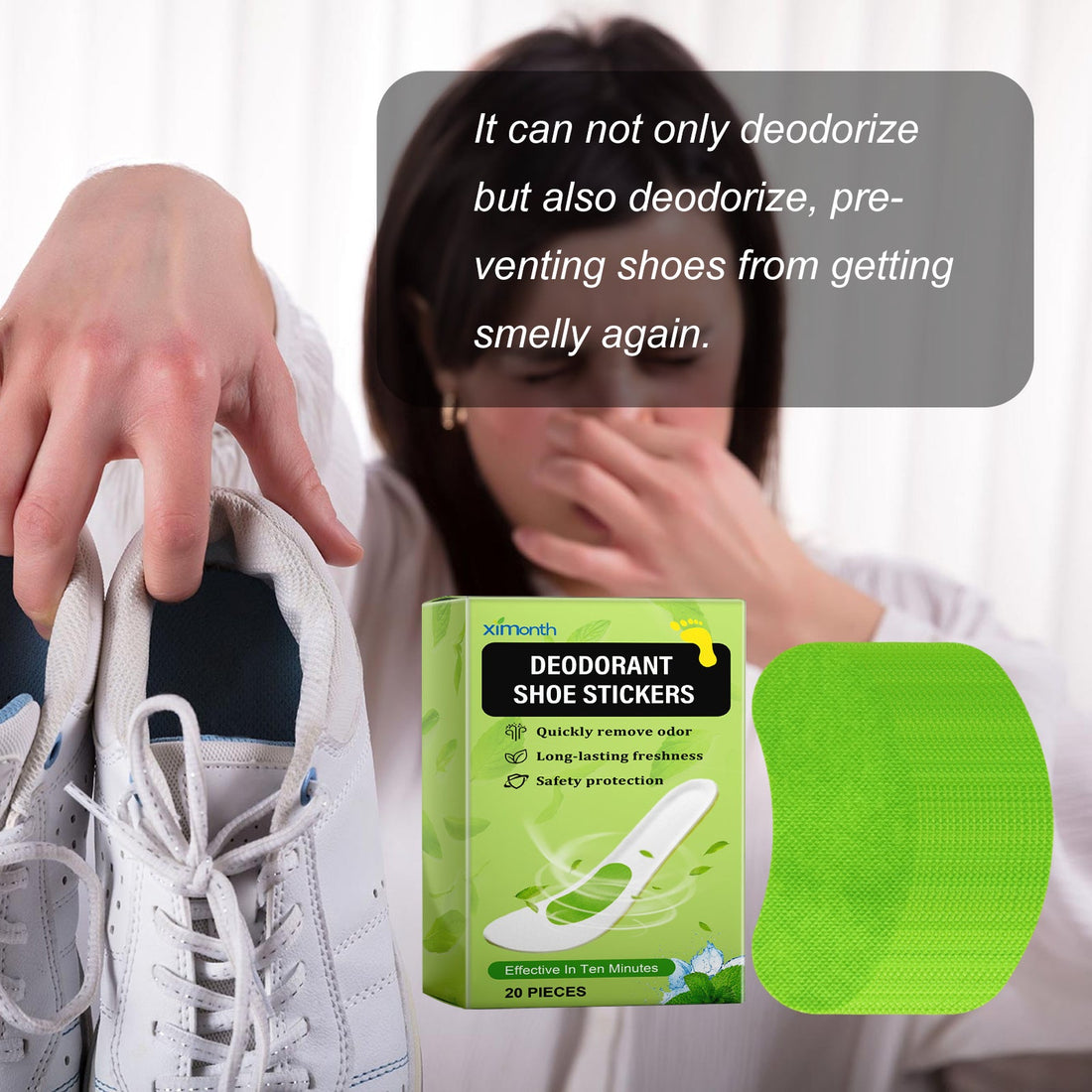 Deodorant Shoe Stickers, Deodorant Sports Breathable Deodorant Absorbent Comfortable Refreshing Invisible Deodorant Insoles