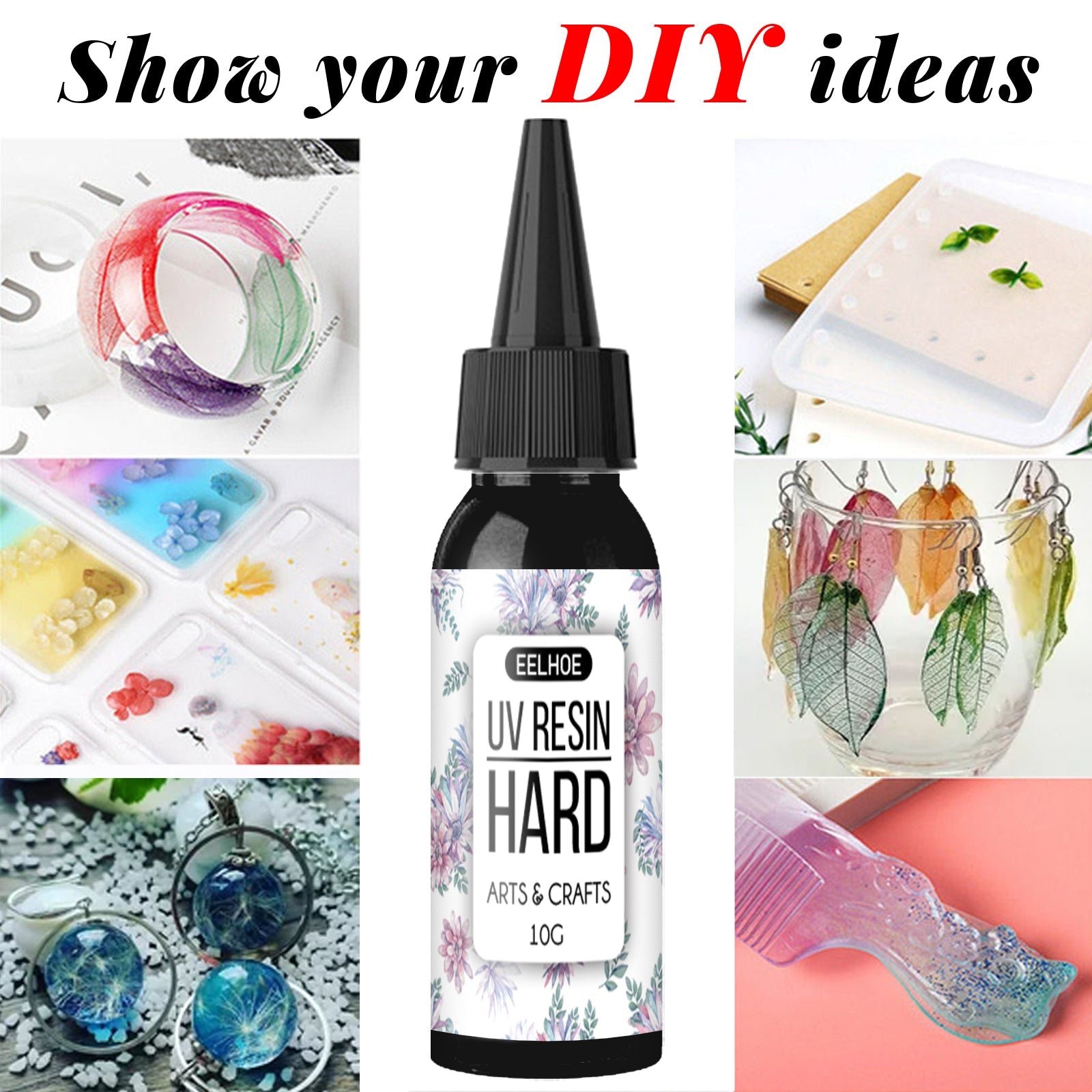 Uv Resin Glue Flower Acrylic Ceramic Adhesive Uv Manual Diy Curing Adhesive